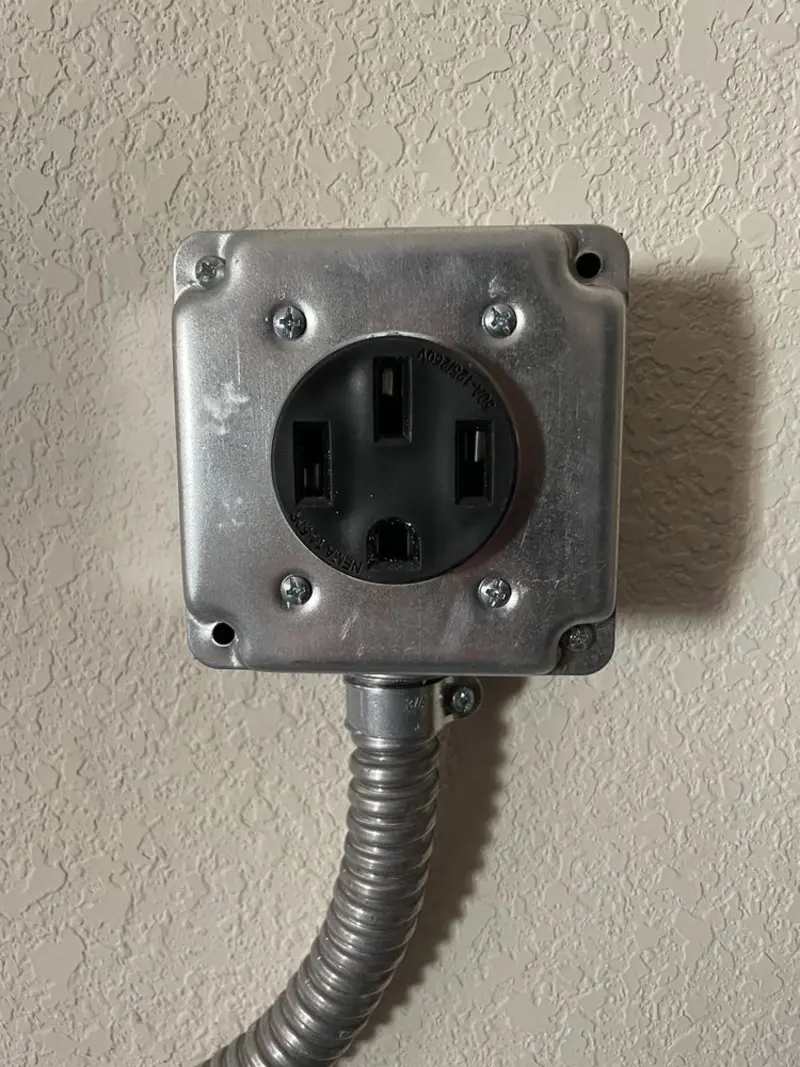 NEMA 14-50 outlet installed for Smart Home Electrical in Belfair