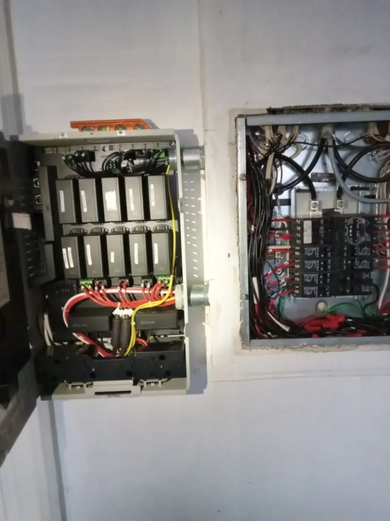 Electrical panel upgrade completed for Security Camera Wiring in Belfair